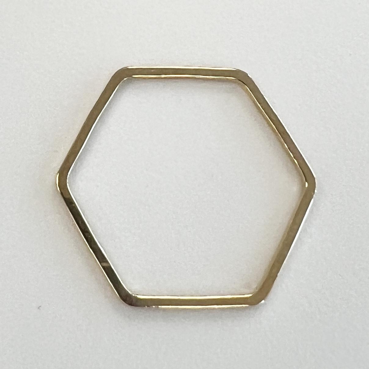 Gold Plate 20MM Hexagon Frame