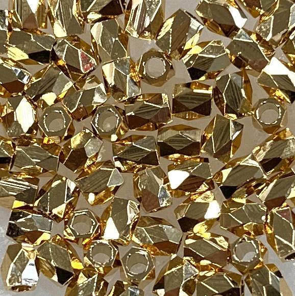 Gold Plate 4.5X4MM Faceted Nugget