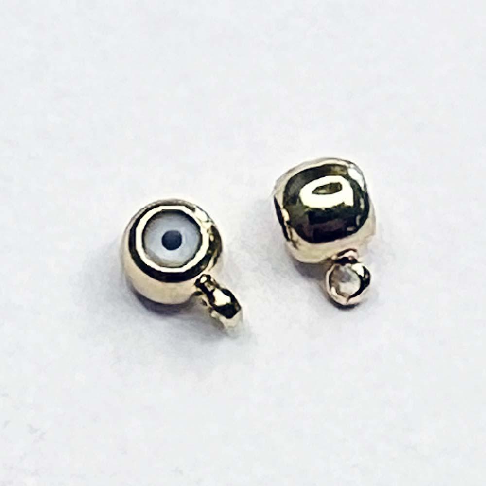 Gold Plate 4MM Stopper Charm Hanger Bead