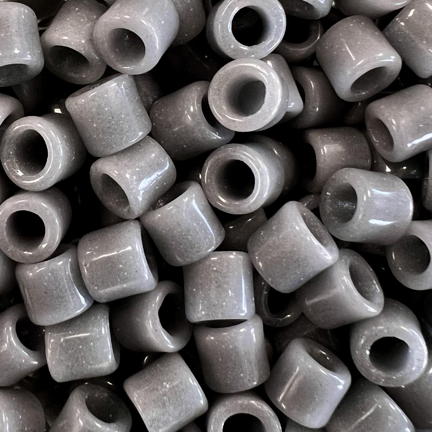 Gray 6MM Vintage Tile Bead