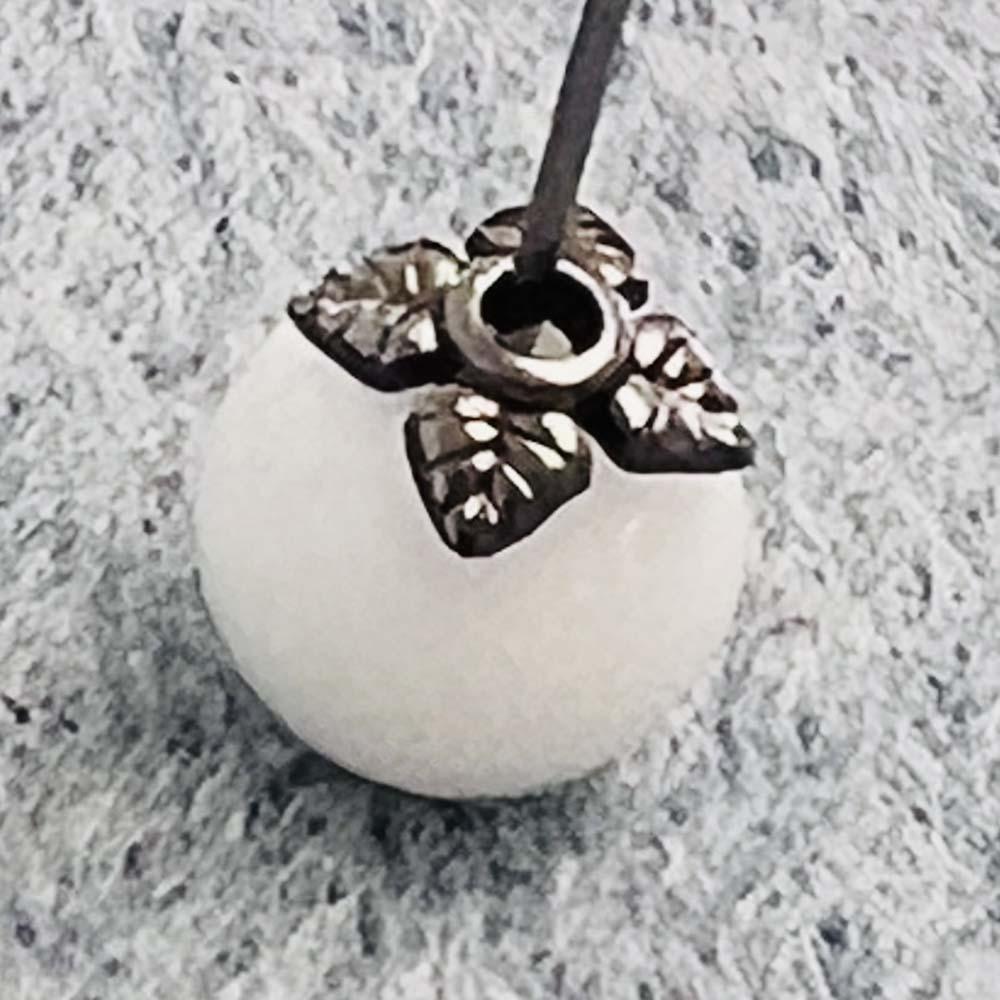 Gunmetal Plate 6MM Floral Leaf Bead Cap