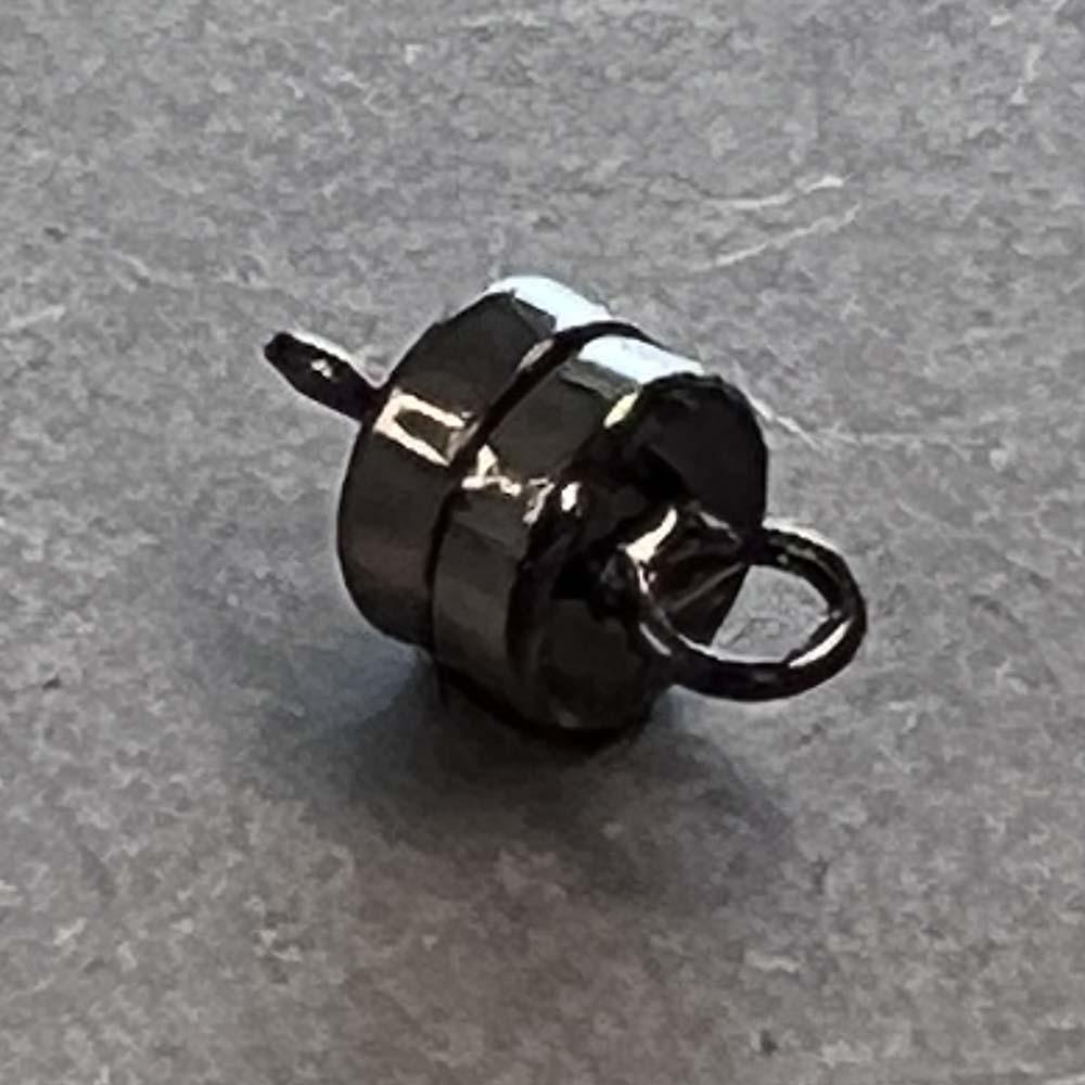 Gunmetal Plate 6MM Magnetic Button Clasp