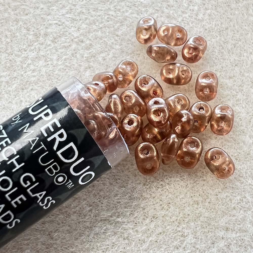 Halo Tangerine 2.5x5MM Superduo Bead