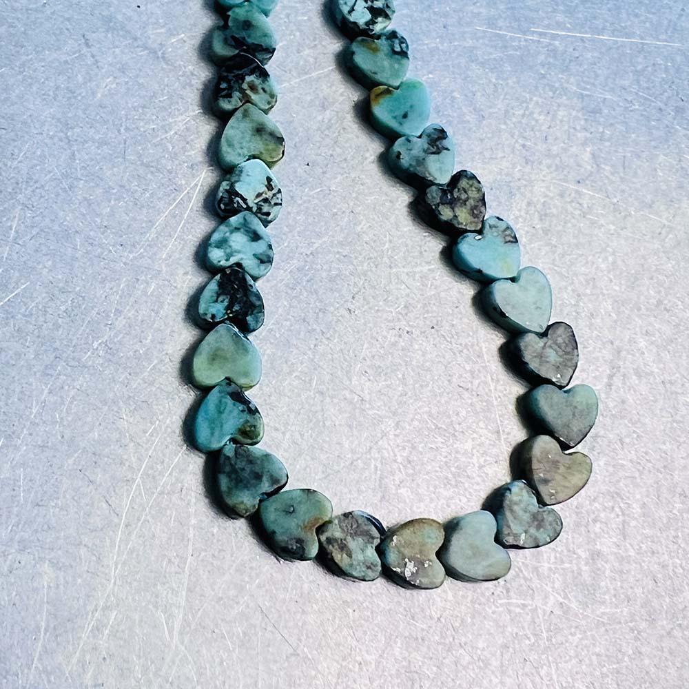Heart 6MM African (Turquoise) Jasper