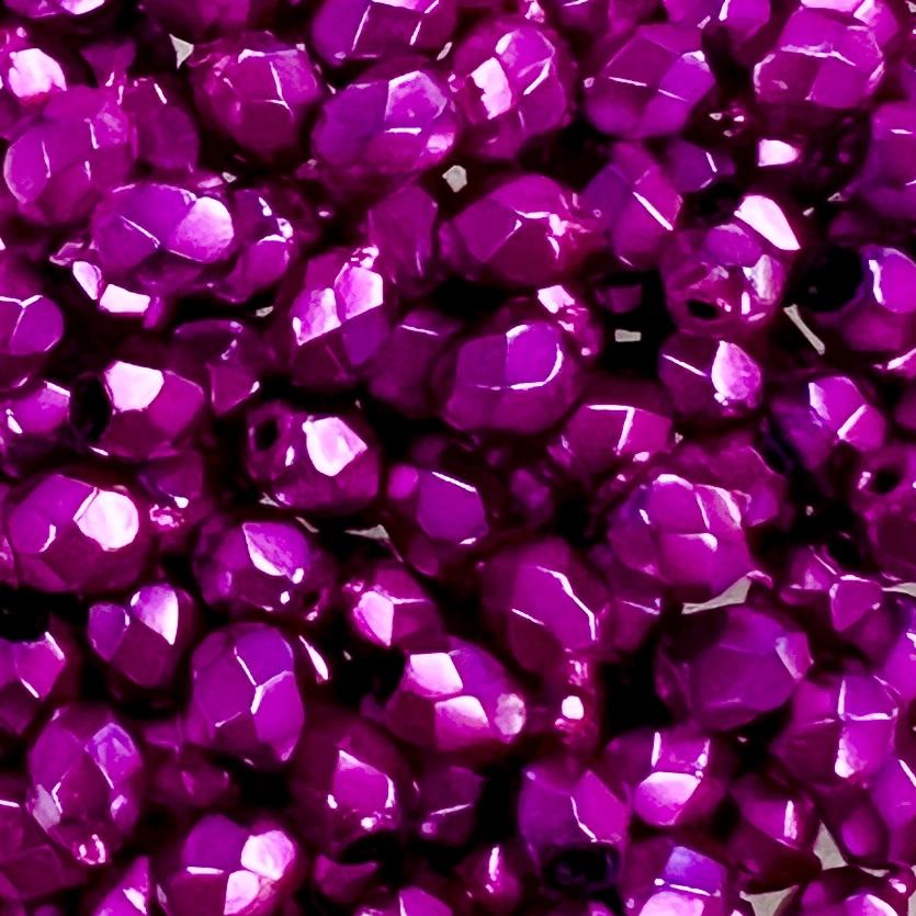 Hot Pink Pearl 3MM Fire Polish Ball