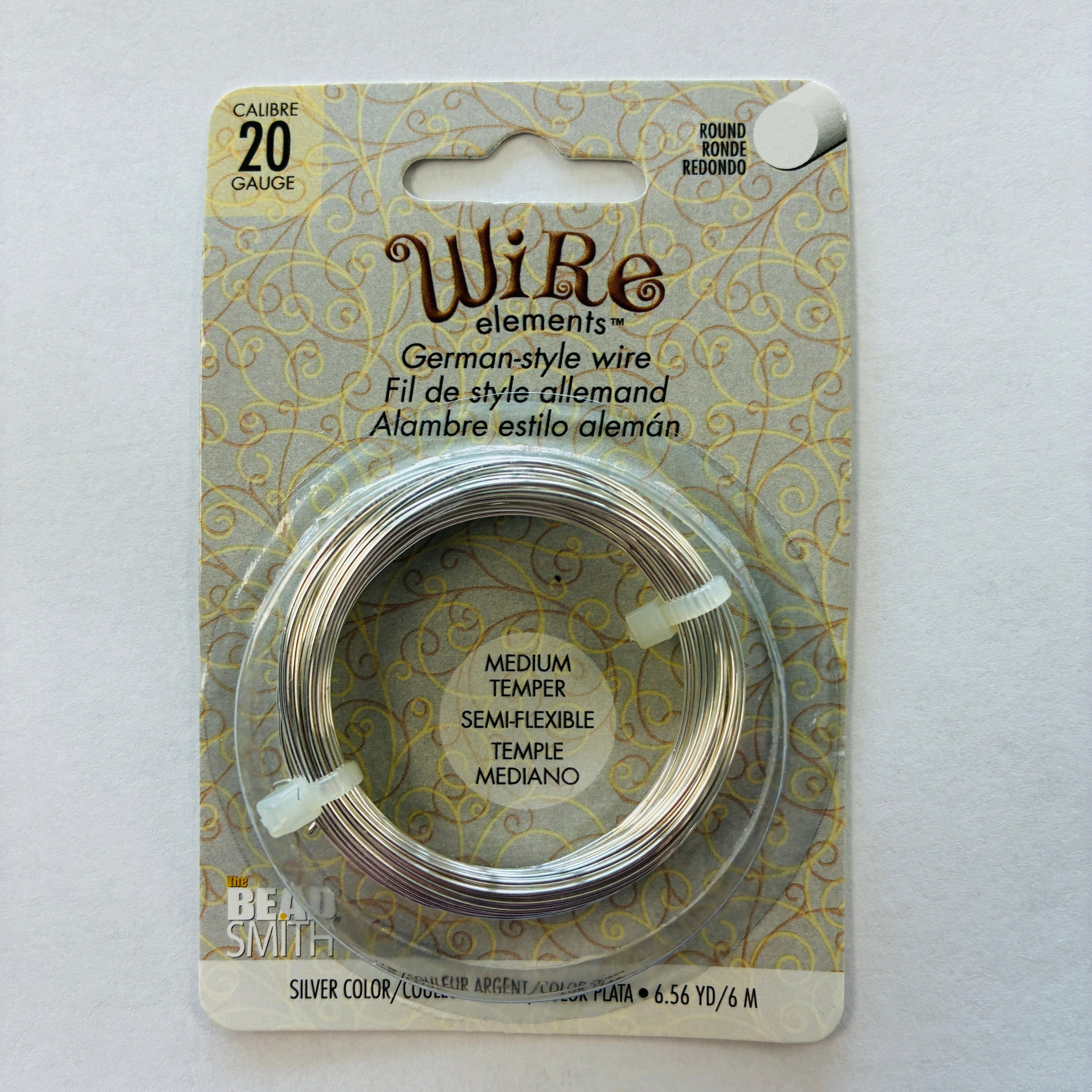 The Bead Smith Bead Wire Silver Plate 20 Gauge (1MM)