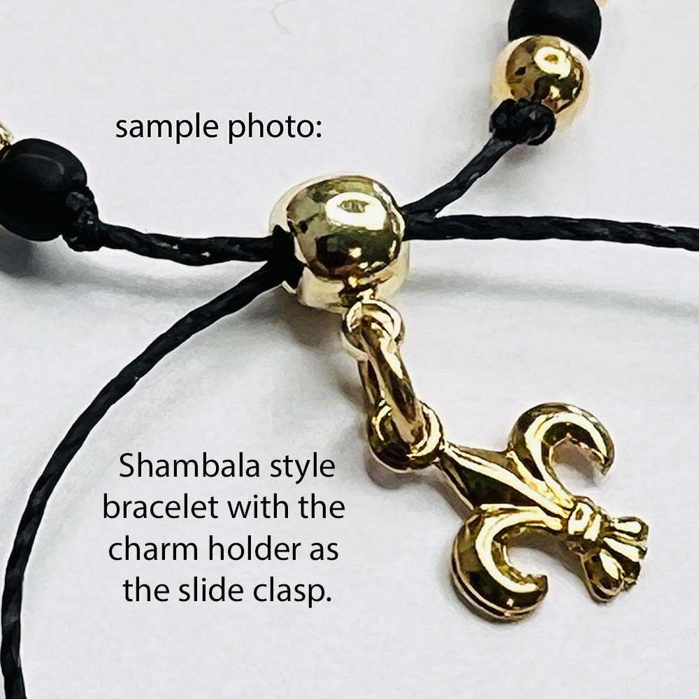 Gold Plate 4MM Stopper Charm Hanger Bead