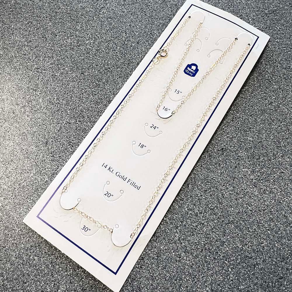 Gold Filled 1.3MM Flat Cable Chain 16 inch Necklace