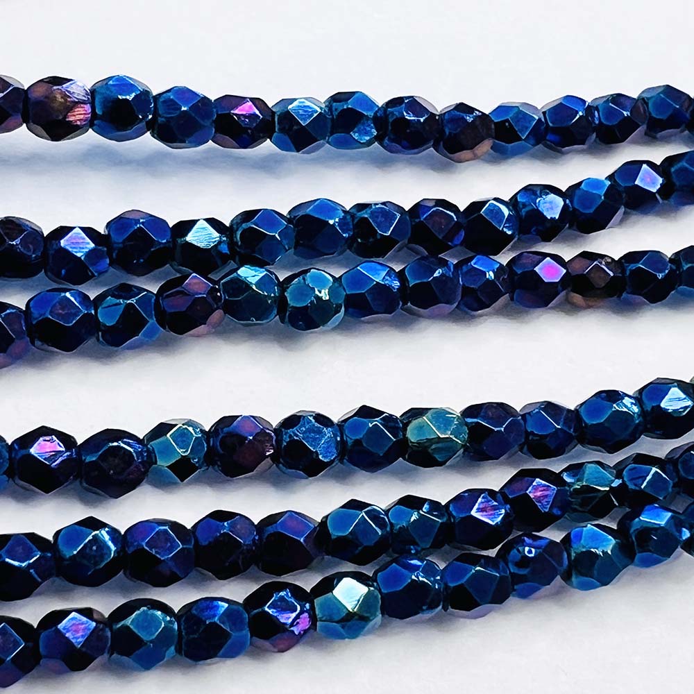 3MM Blue Iris Fire Polish Ball