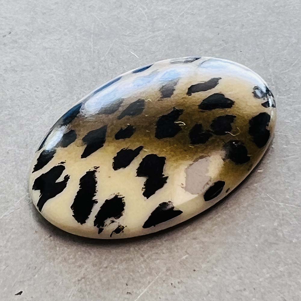Brown, Tan and Black Leopard Print 40x30MM Cabochon