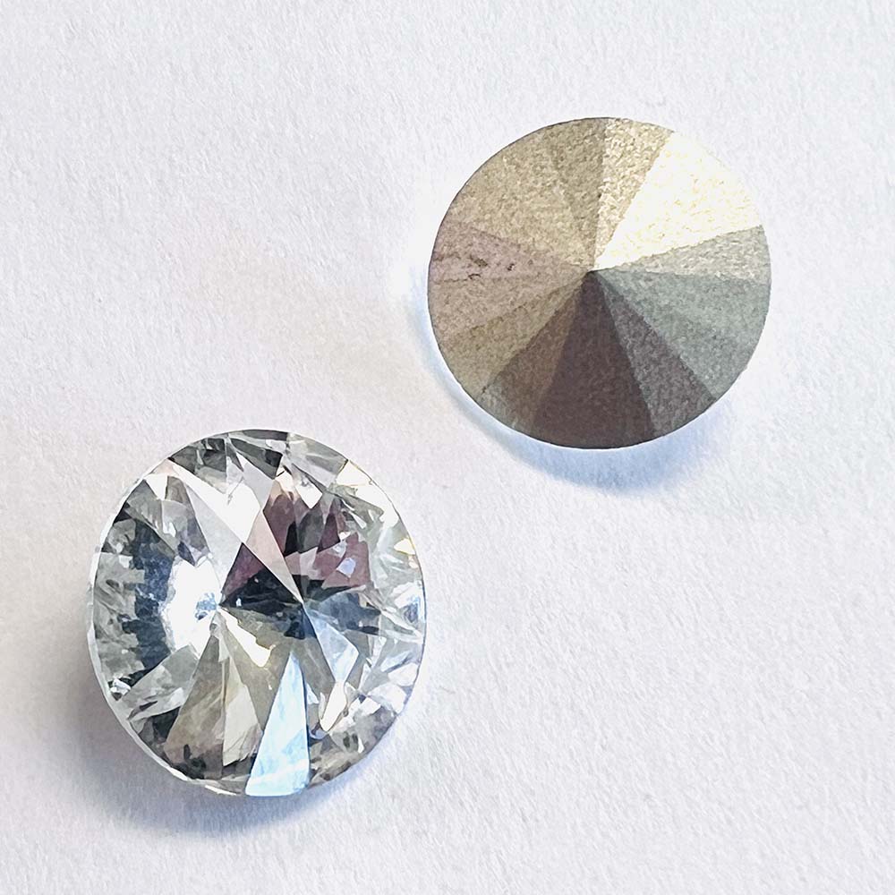 Crystal Faceted 14MM Rivoli Stone