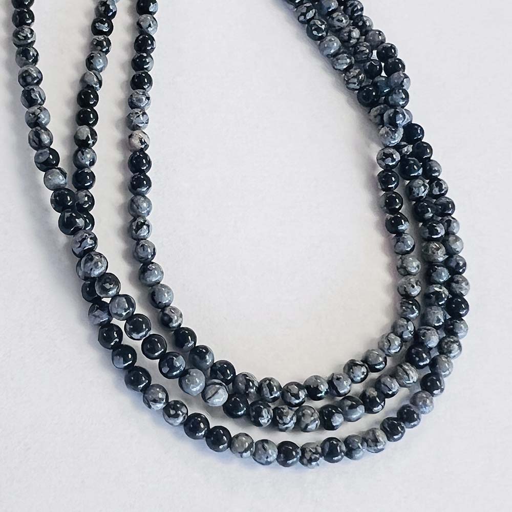 3MM Snowflake Obsidian