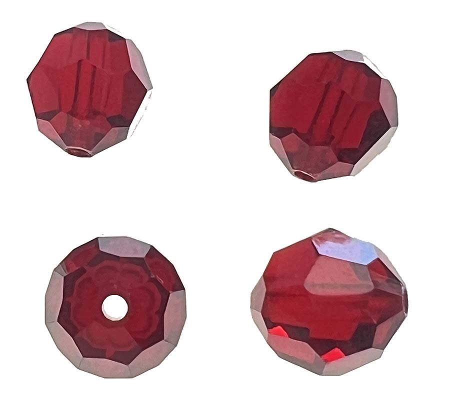 10MM Preciosa Siam (Ruby) Machine Cut Ball