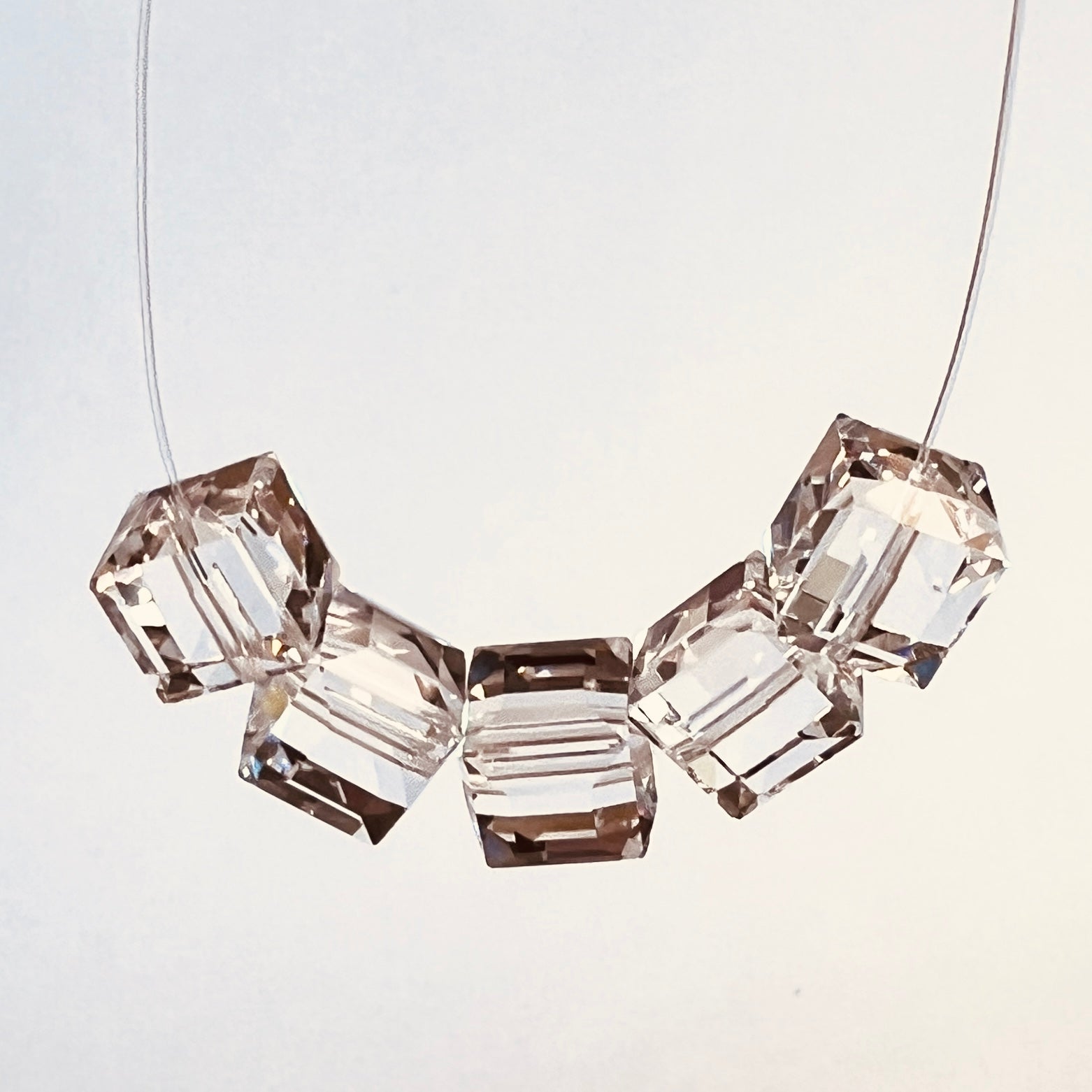 8MM Crystal Swarovski Cube Bead