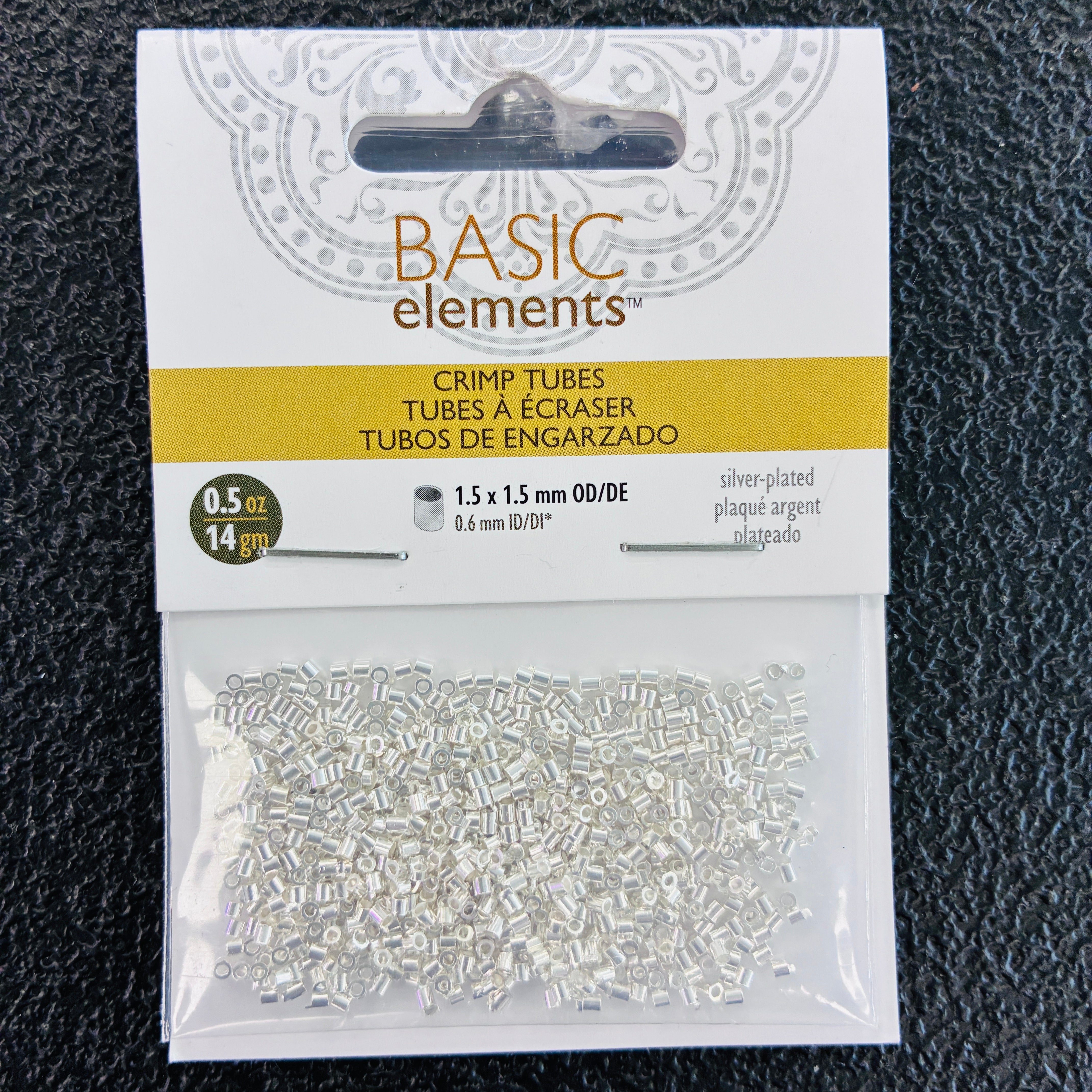 The Bead Smith Silver Plate 1.5MM Crimp Tubes