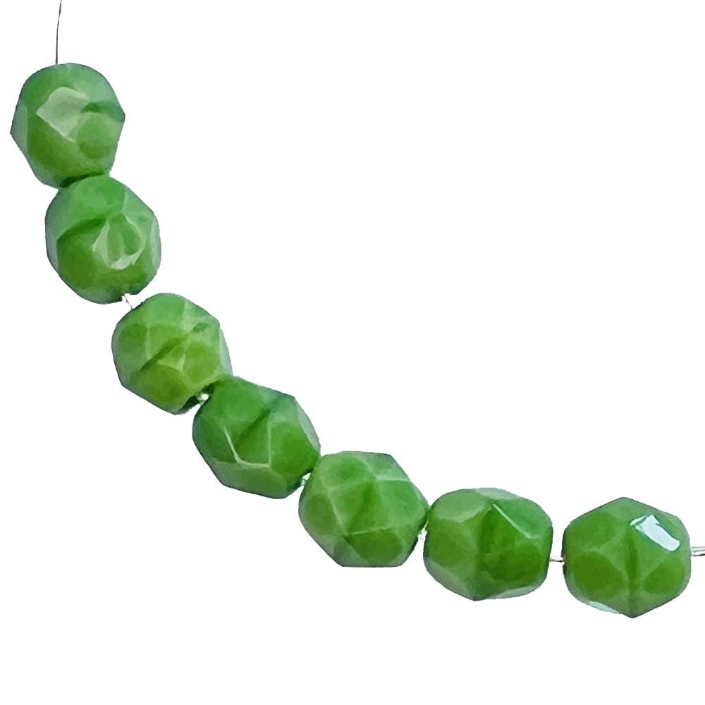 Kelly Green Satin 6MM Fire Polish Ball