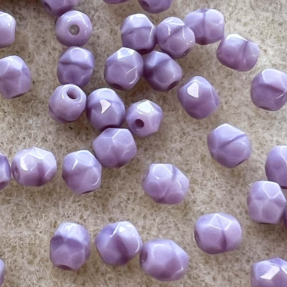 Lavender Satin 4MM Fire Polish Ball
