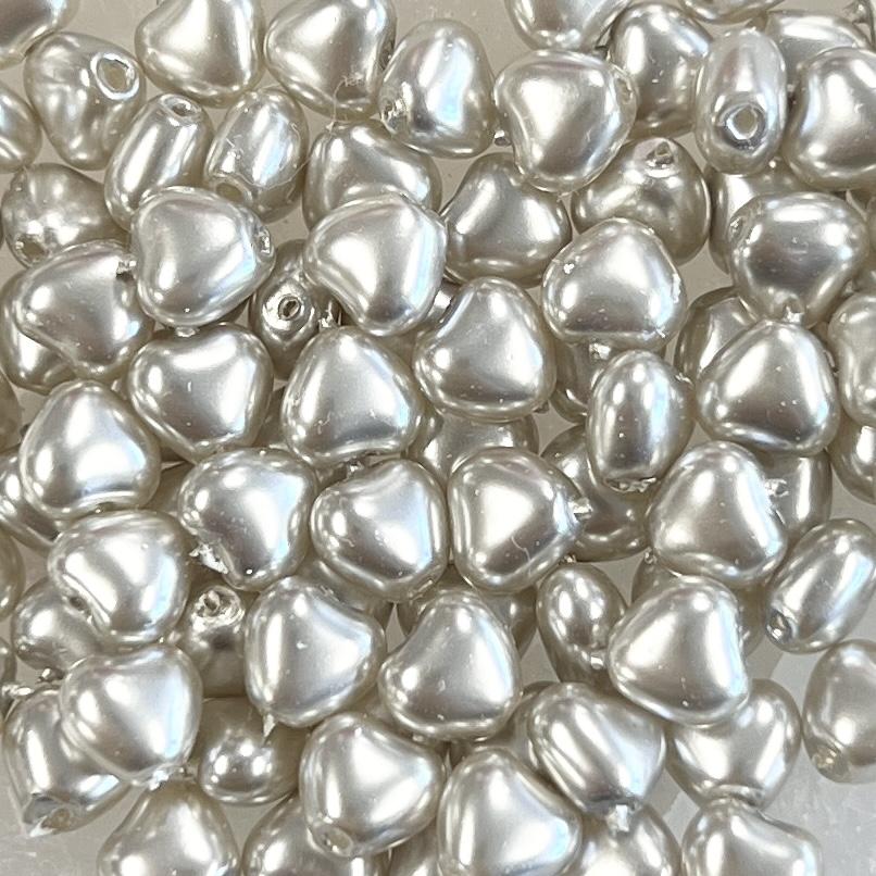 Light Gray 6MM Pearlized Heart