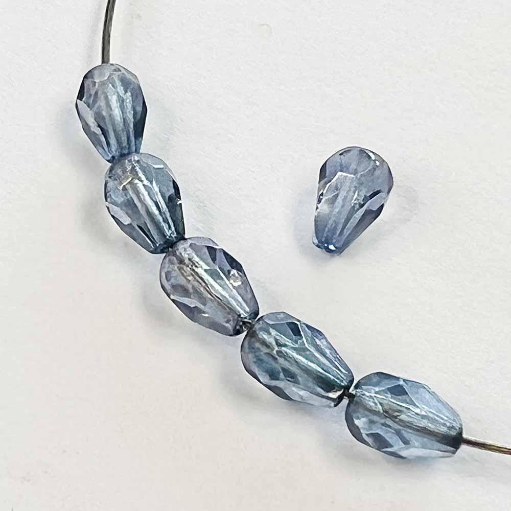 Light Sapphire Lumi 7X5MM Fire Polish Tear