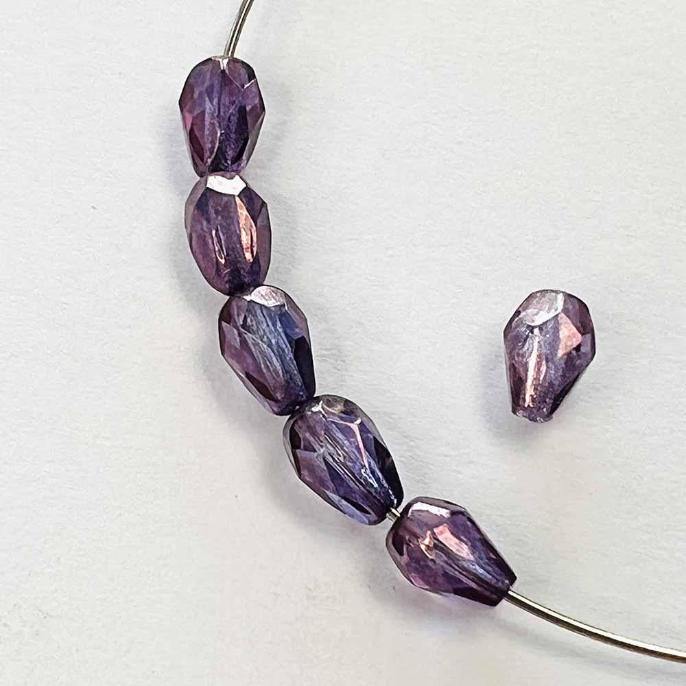 Light Sapphire Lumi 7X5MM Fire Polish Tear