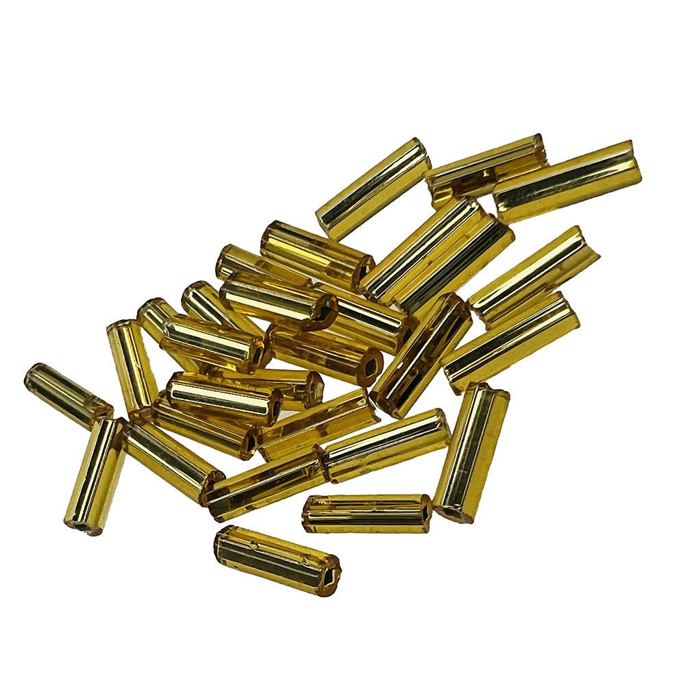 Light Topaz Silver Lined Bugle Size 3 (6MM)