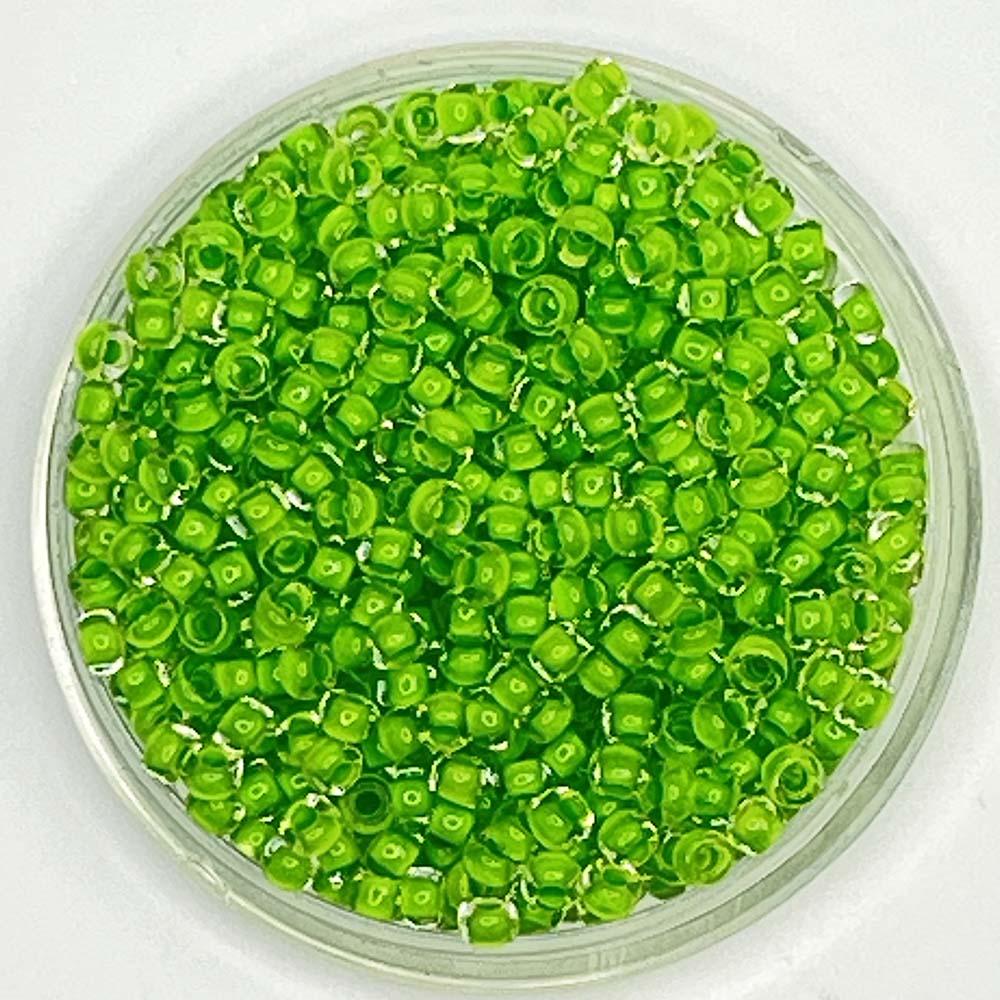 Lime Lined Crystal 11/0 Seed Bead