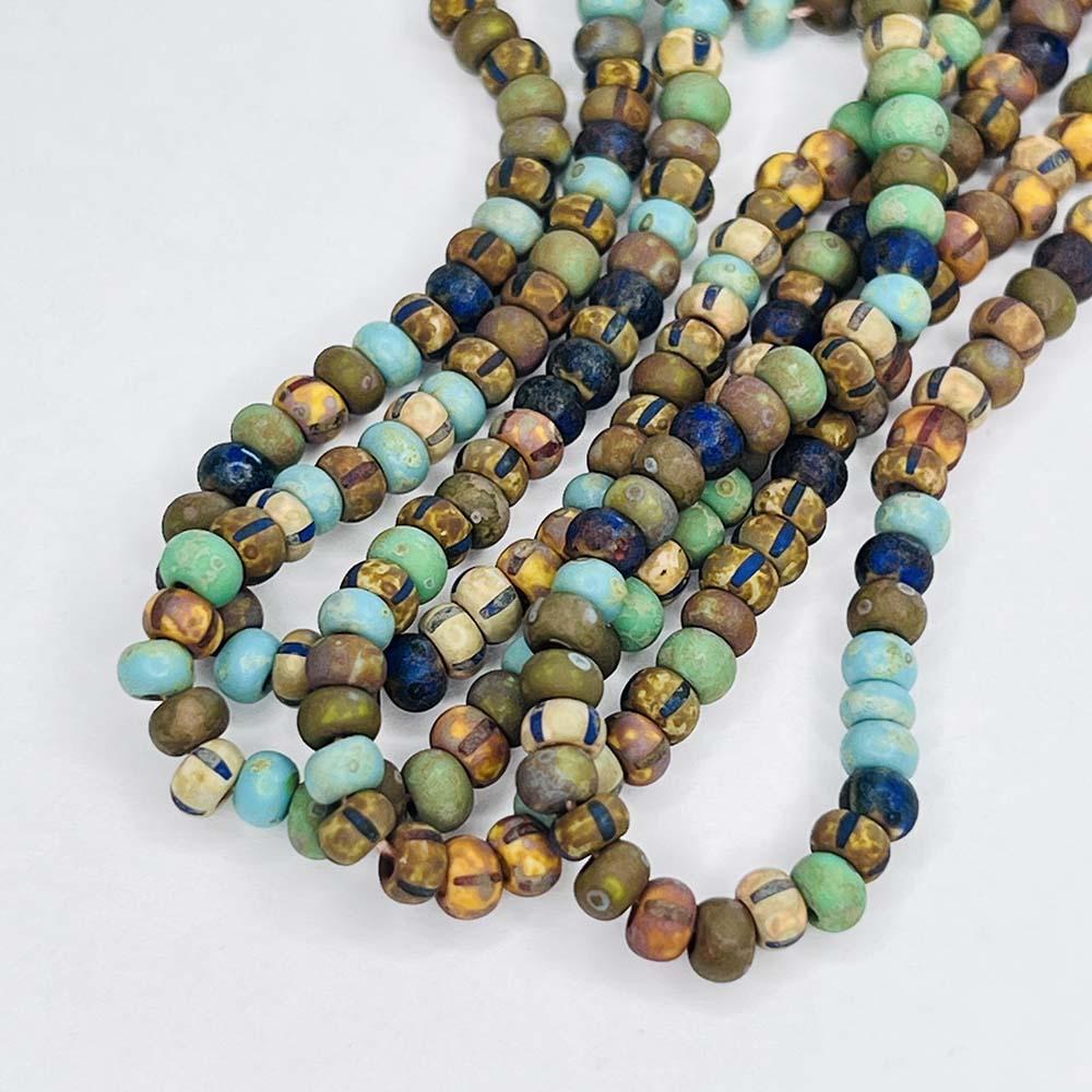 Matte Aged Picasso 6/0 Seed Bead