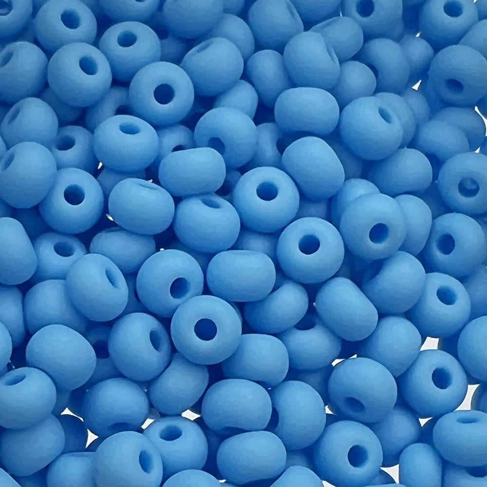 Matte Blue Turquoise 6/0 Seed Bead
