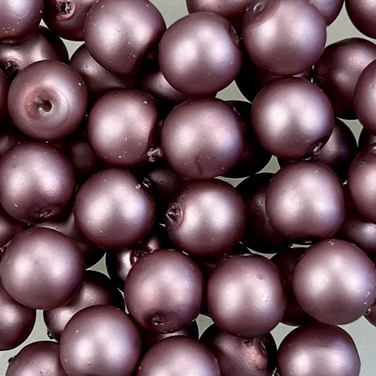 Matte Rose Pearl 8MM Round Druk Ball