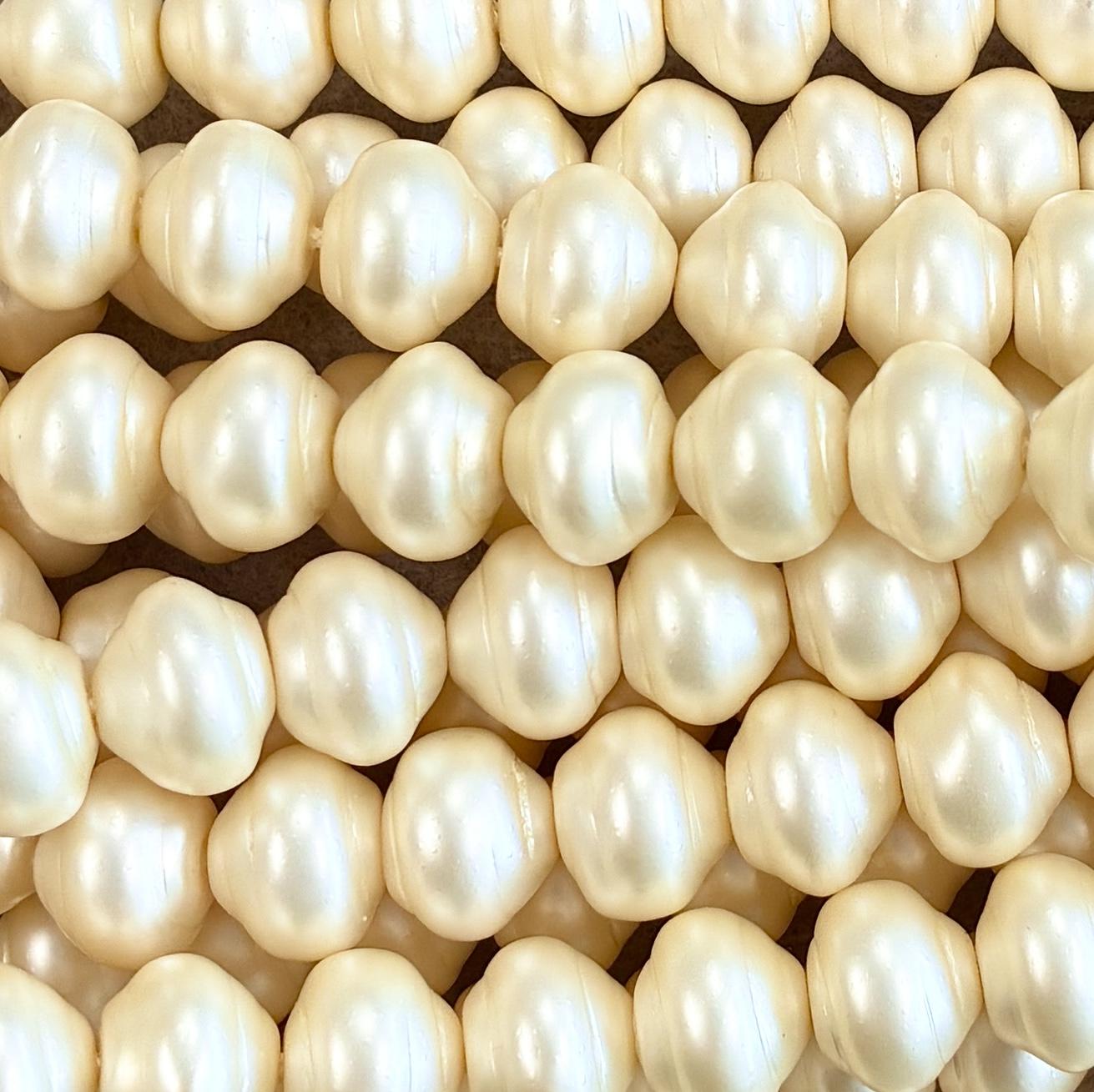 Matte Creamy White10MM Baroque Pearl