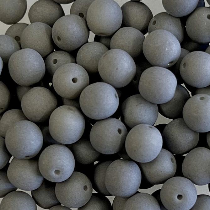 Matte Grey 6MM Round Druk Ball