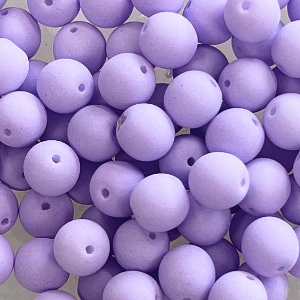 Matte Lilac 6MM Round Druk Ball