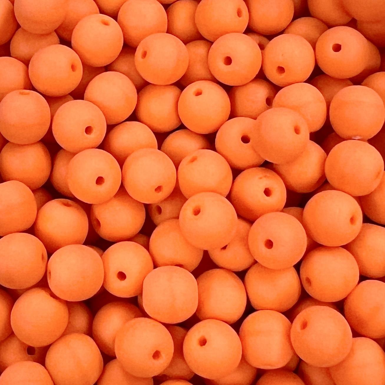Matte Orange 6MM Round Druk Ball