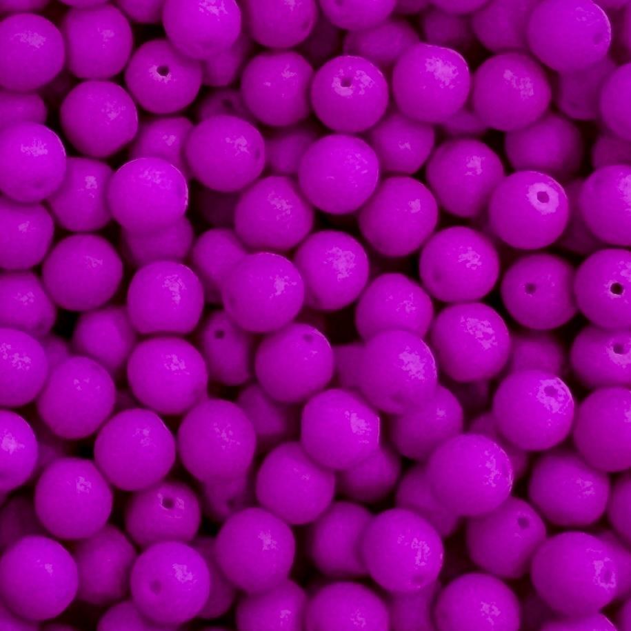 Matte Orchid 6MM Round Druk Ball
