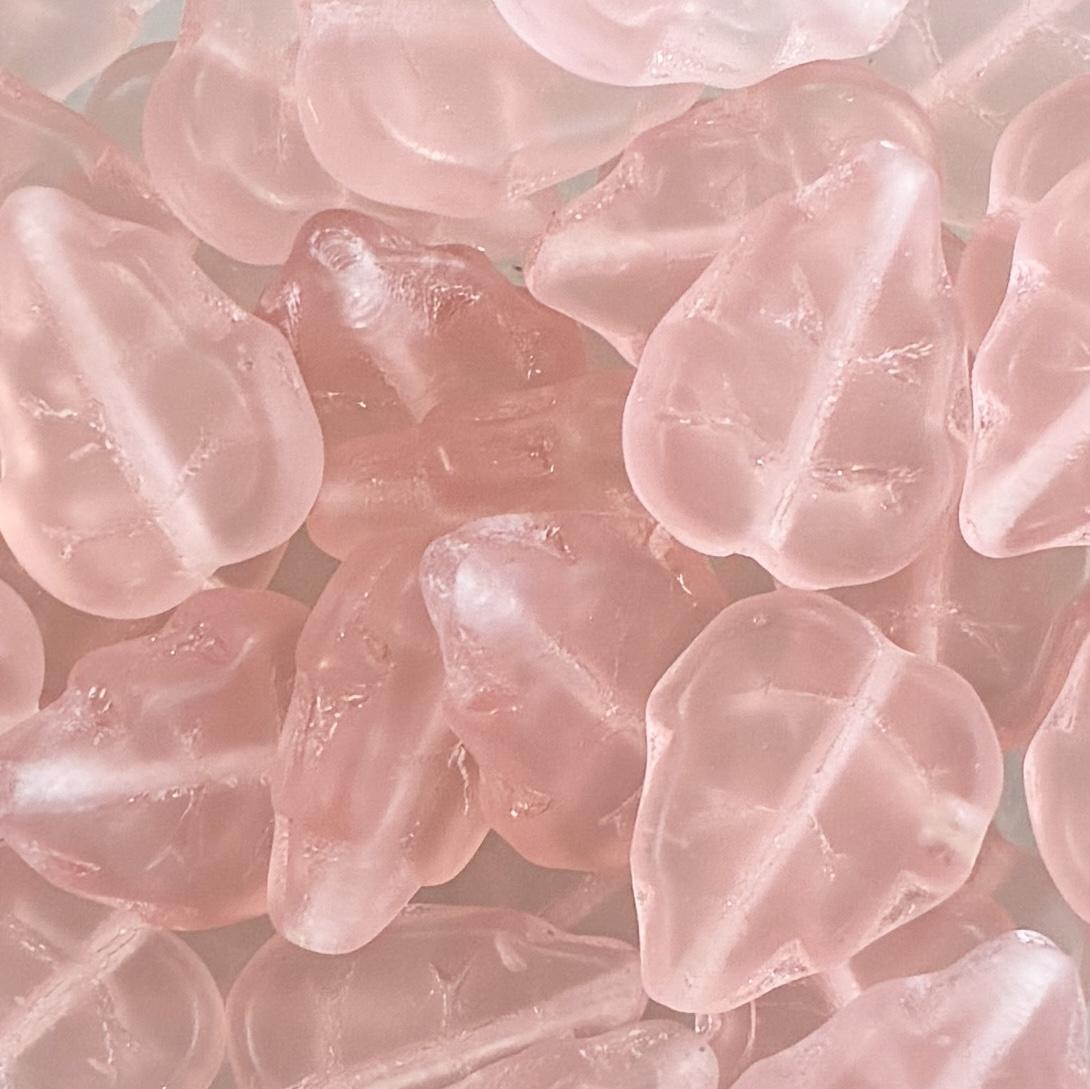 Matte Roseline 12x10MM Veined Leaf