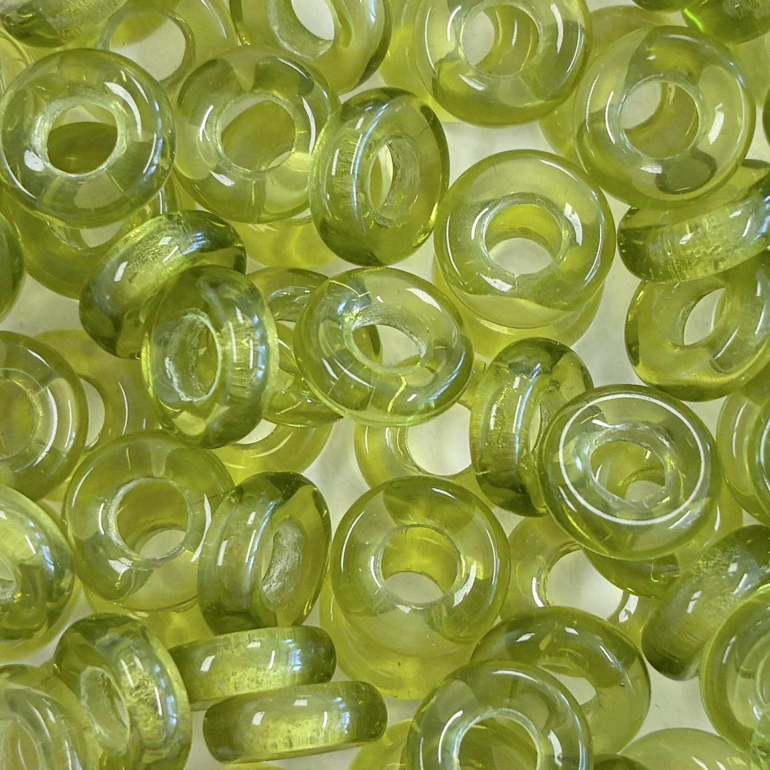 Olivine Ring With 3.5MM Large Hole 9MM