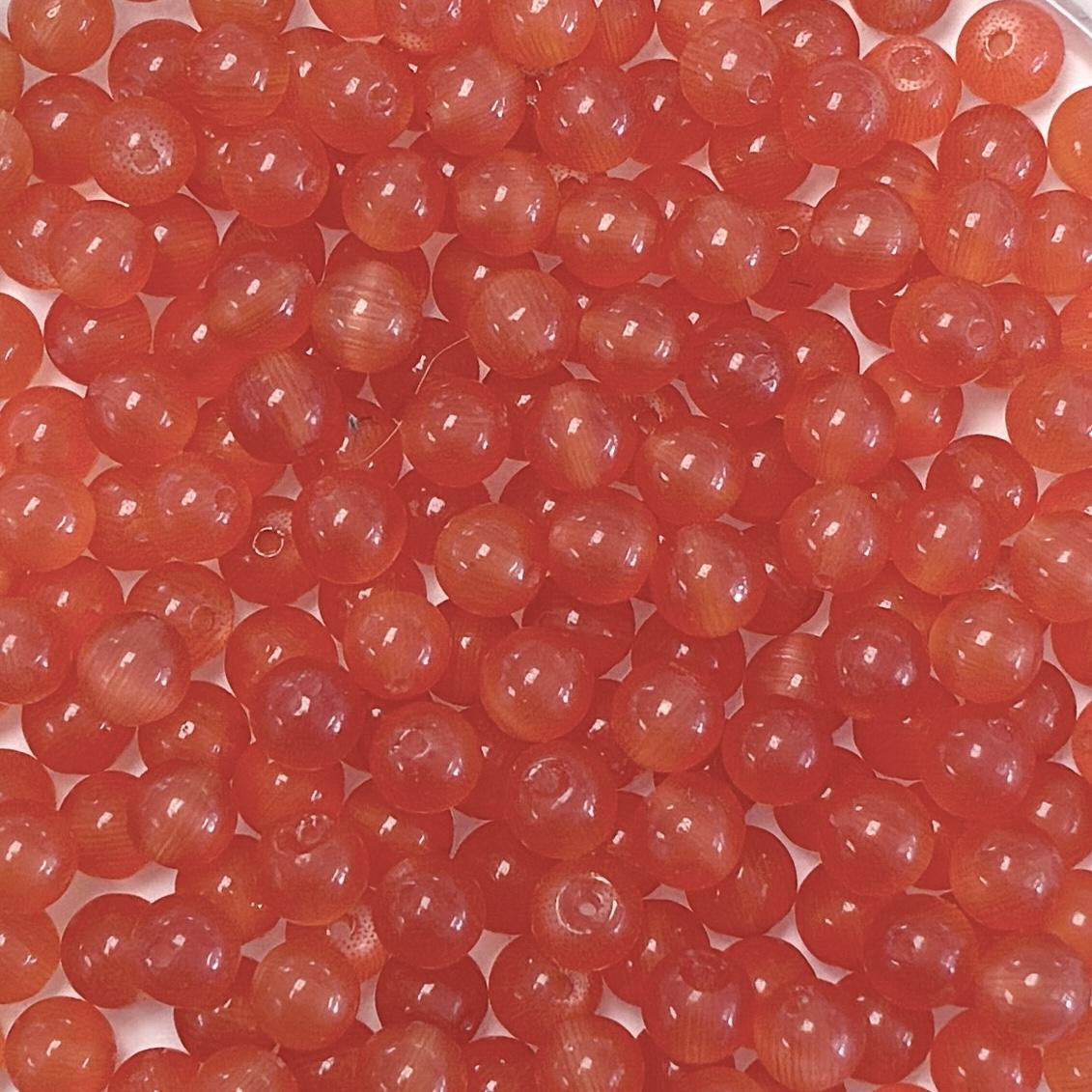 Orange Coral 4MM Cat Eye Ball