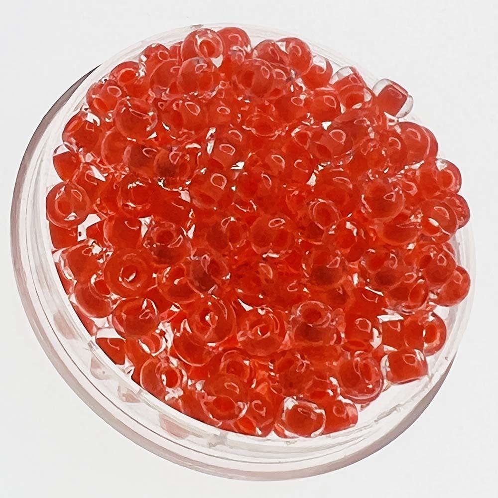 Orange Lined Crystal 8/0 Seed Bead