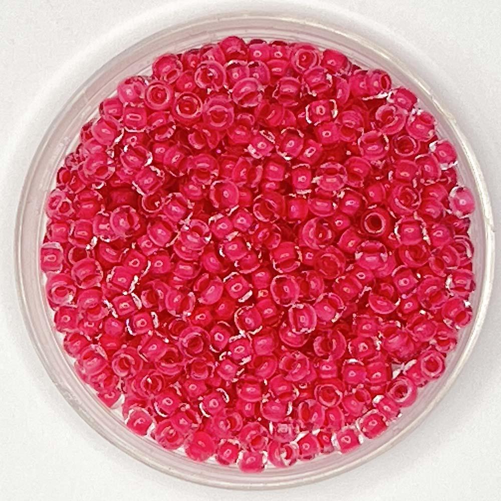 Pink Lined Crystal 8/0 Seed Bead