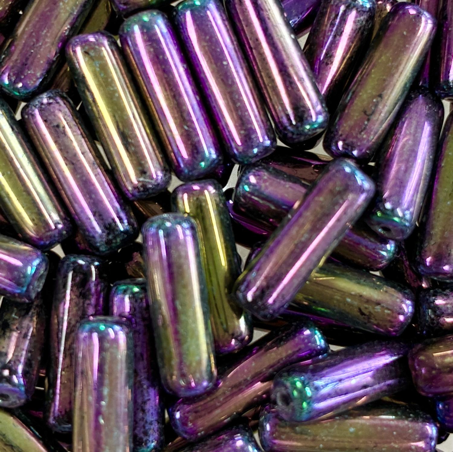 Purple Iris 14x4MM Cylinder Tube