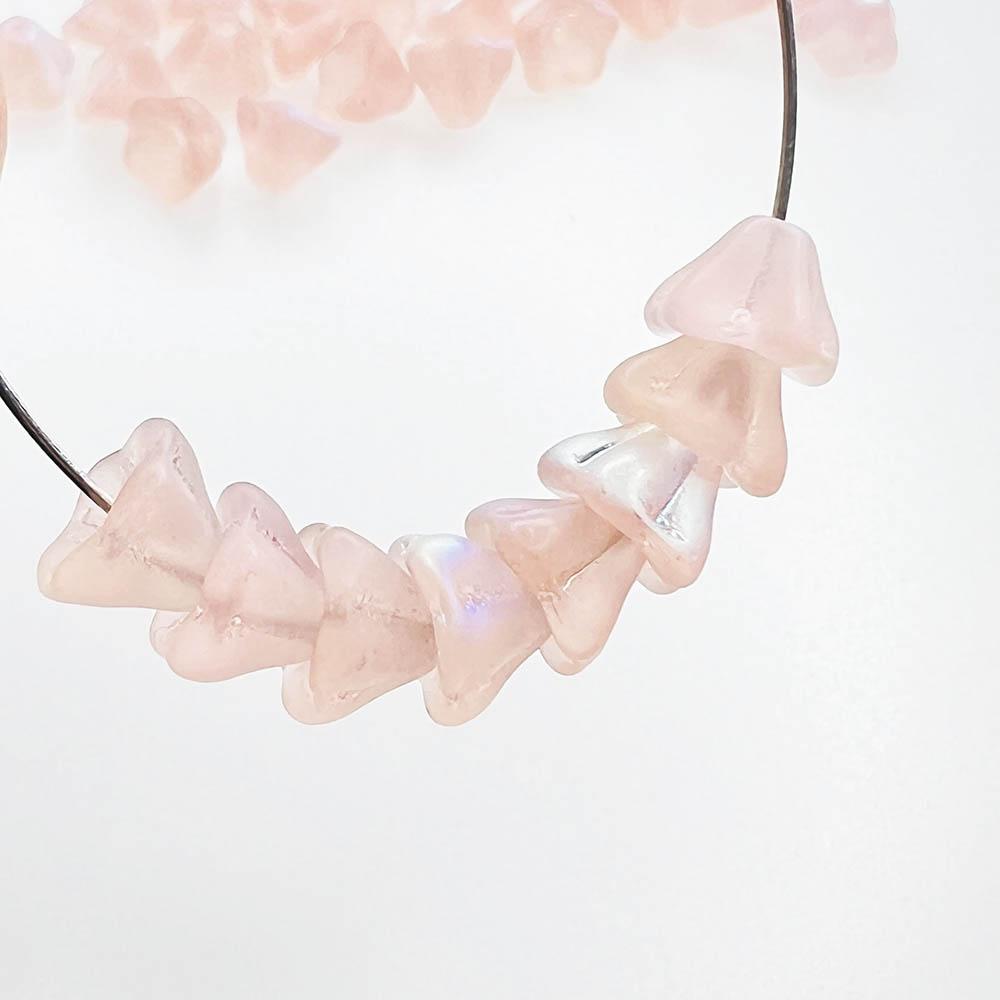 Roseline Matte AB 8x6MM Bell Flower