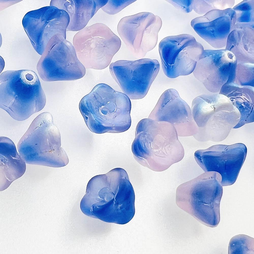 Roseline and Sapphire Two-Tone 8x6MM Bell Flower