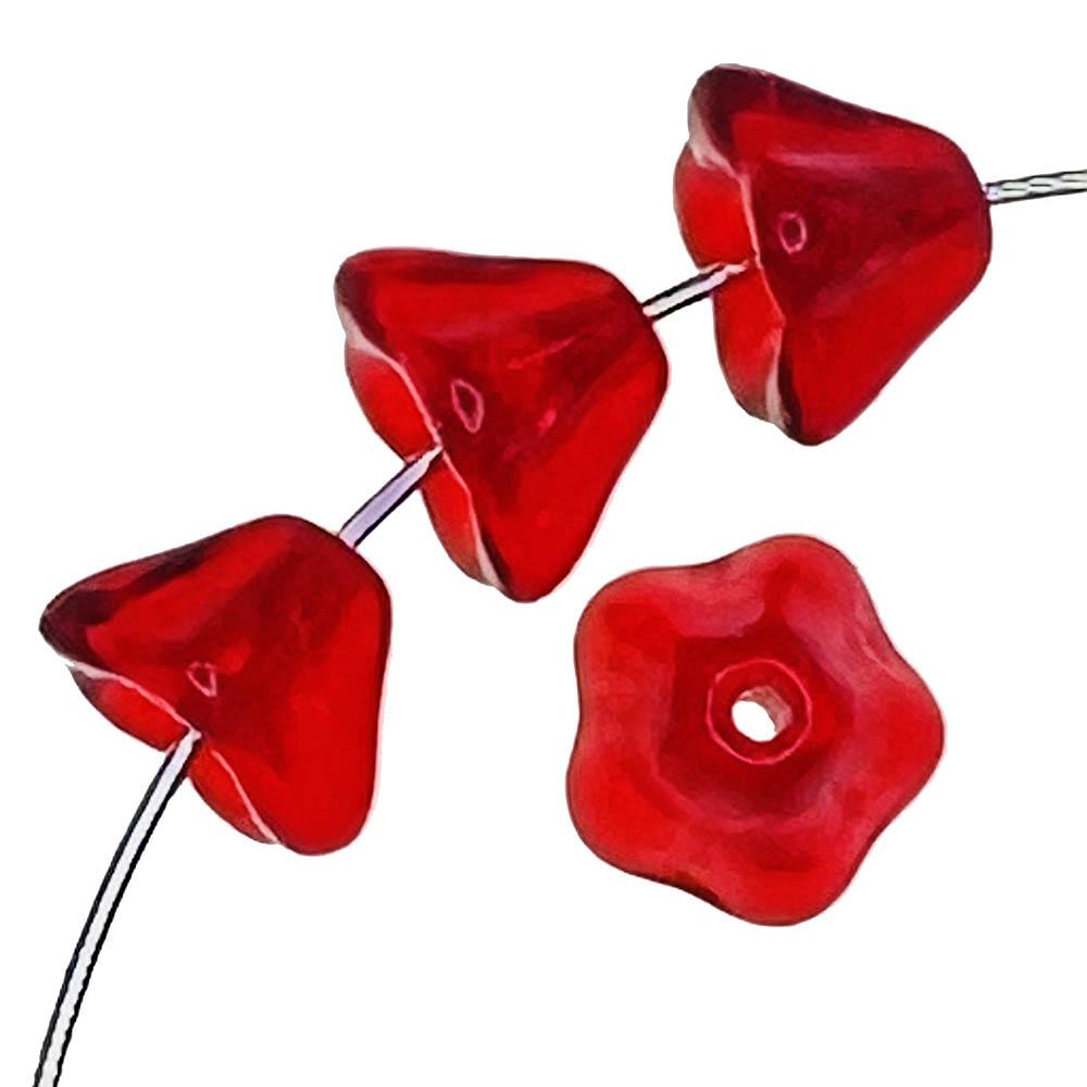Ruby 8x6MM Bell Flower