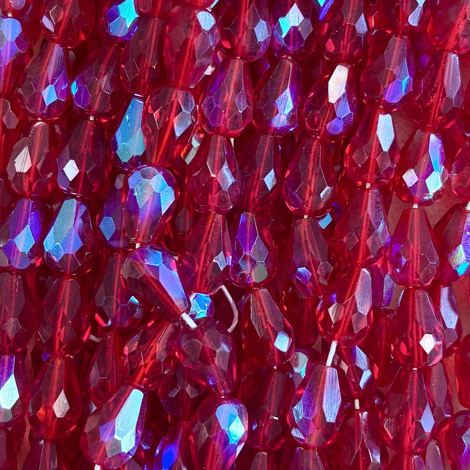 Ruby Ab Fire Polish Tear 10x7MM