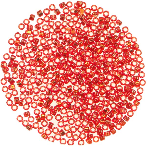 Seed Bead 14/0 Silver Lined Light Ruby