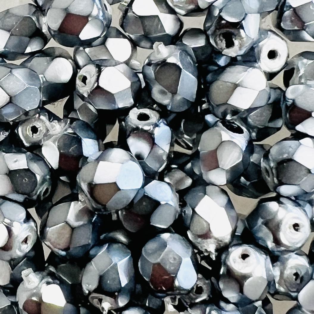 Silv Pearl 4MM Fire Polish Ball