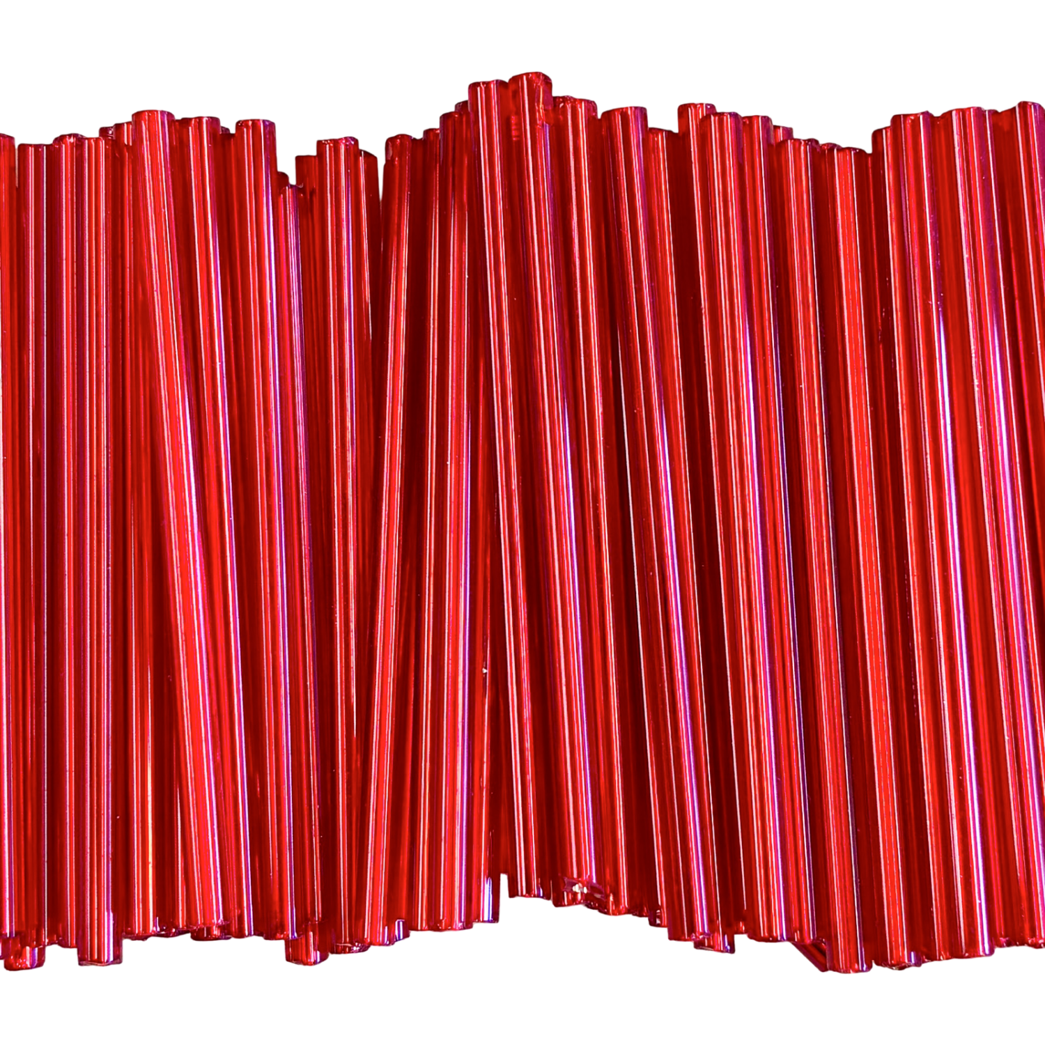 Silver Lined Ruby 50x2.5MM Bugle Bead
