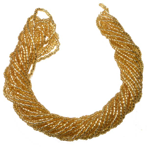 Silver Lined Topaz 12/0 3 Cut Seed Bead