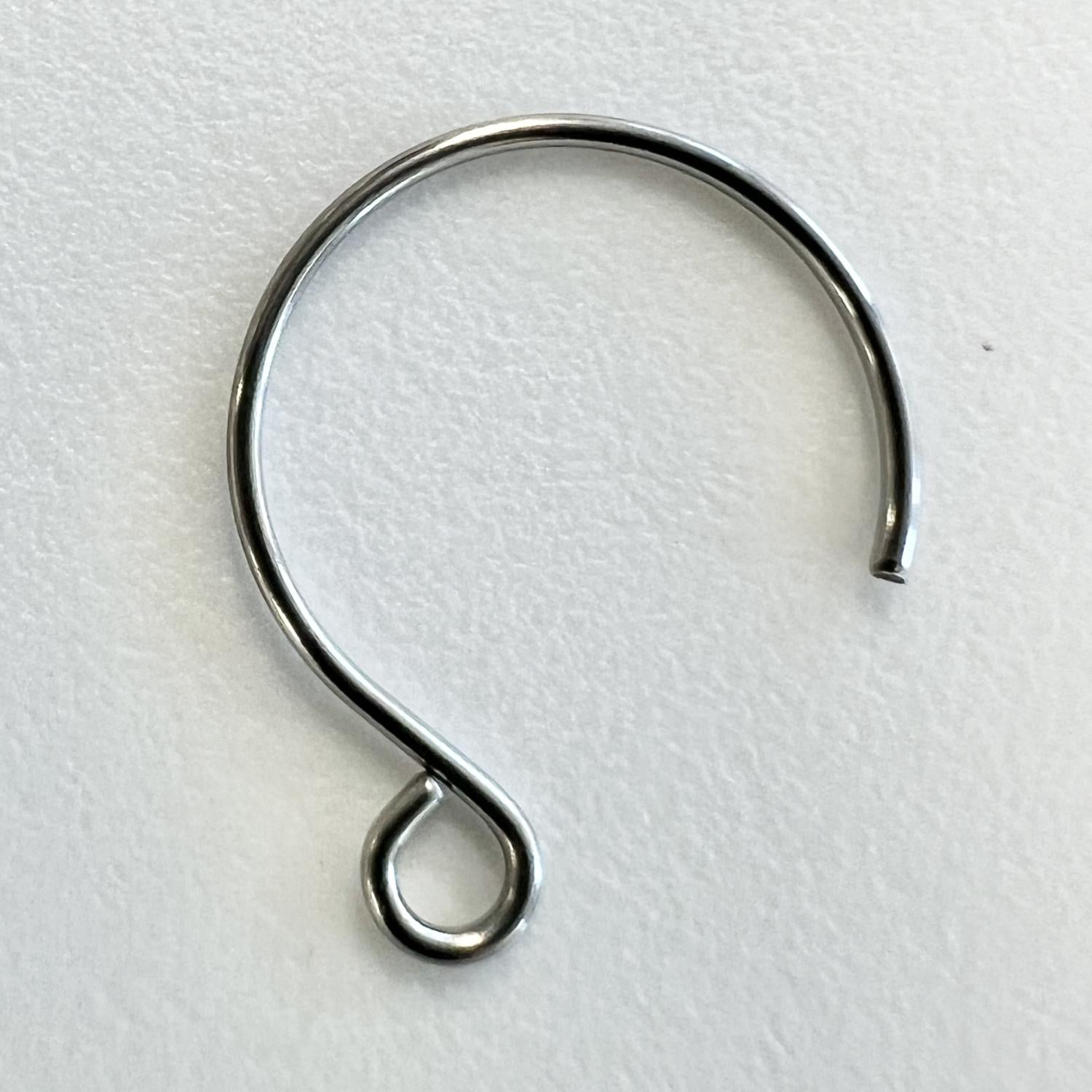 Silver Nickel Free 19MM Semi Circle 20 gauge Earwire