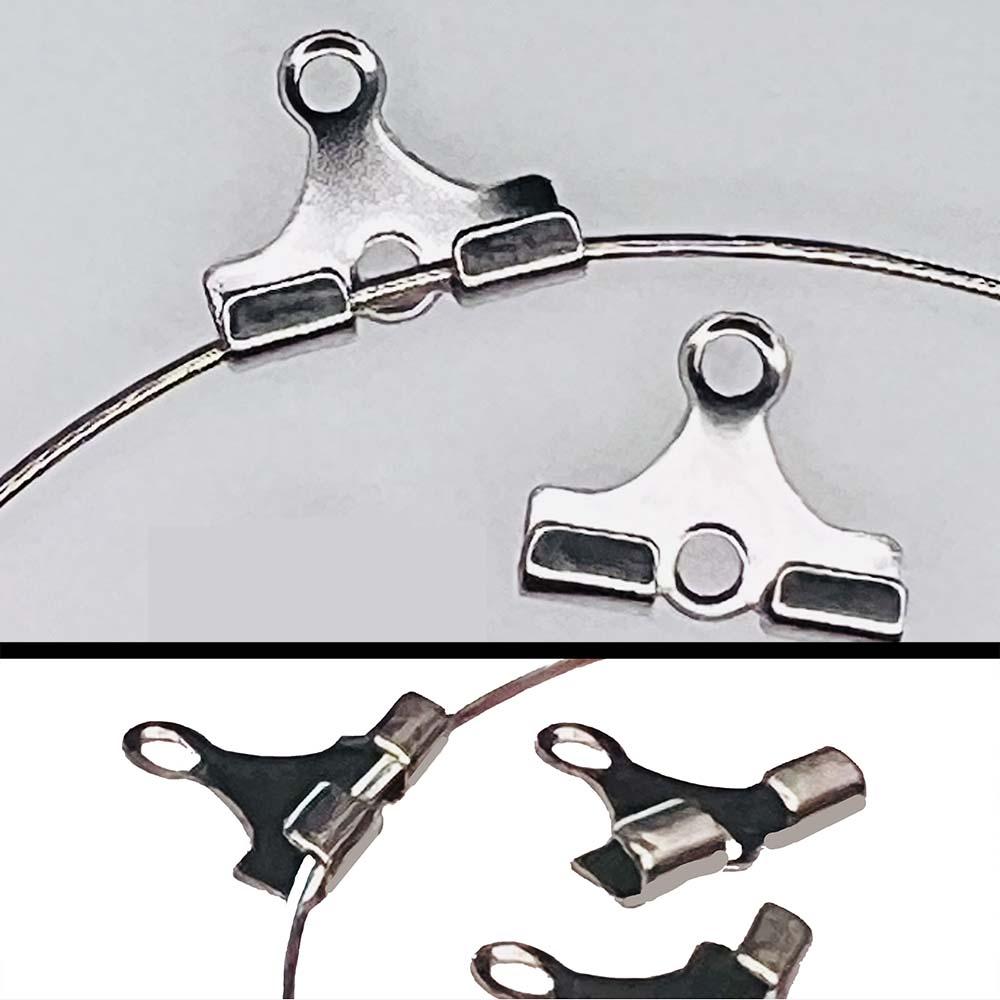 Stainless Steel 9MM Double Crimp Pendant Connector for Hoop Earrings